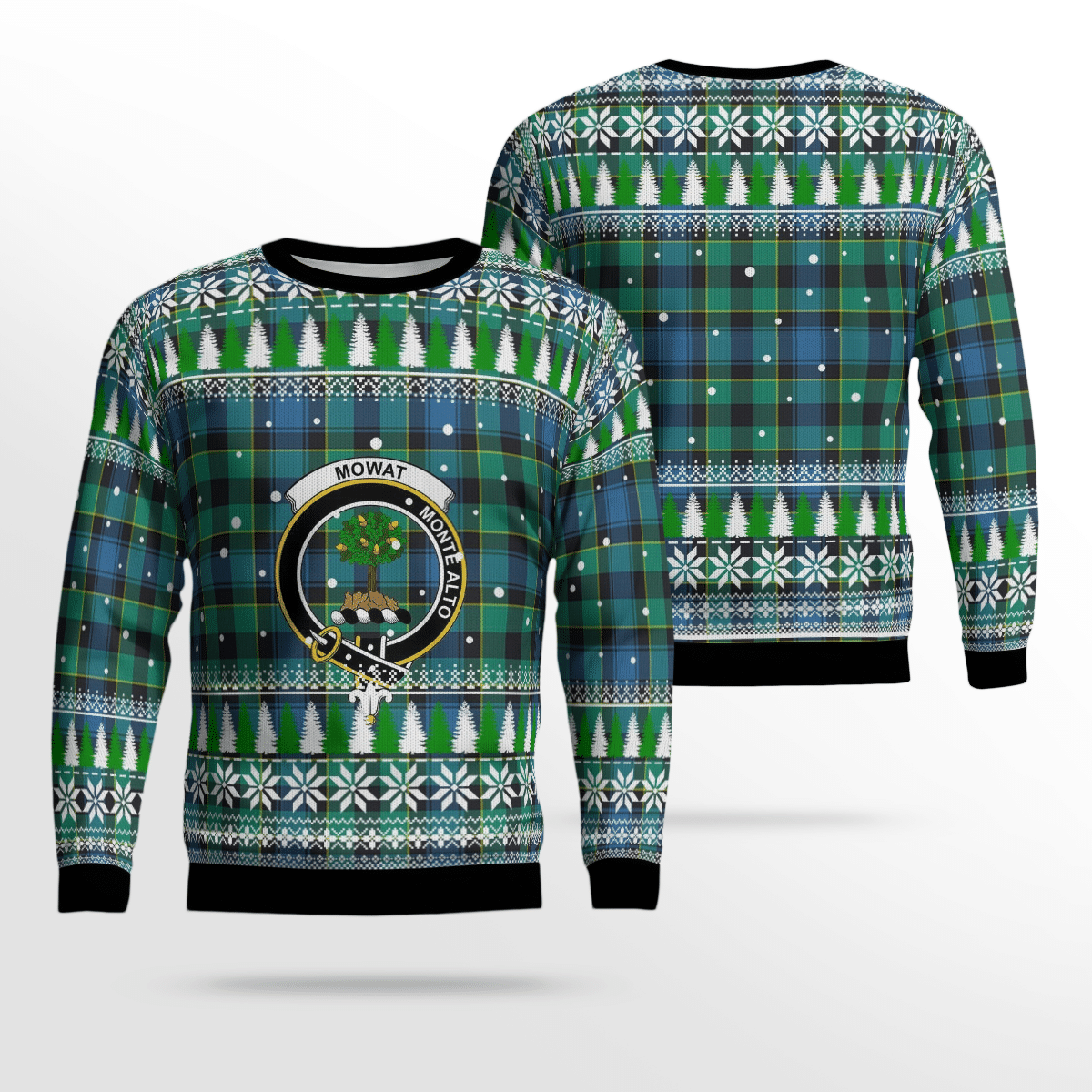 Clan Mowat Crest Tartan Christmas Ugly Sweater XI43 Mowat Crest Tartan Tartan Ugly Sweater   