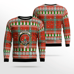 Clan Morrison Red Ancient Crest Tartan Christmas Ugly Sweater RE12 Morrison Red Ancient Crest Tartan Tartan Ugly Sweater   