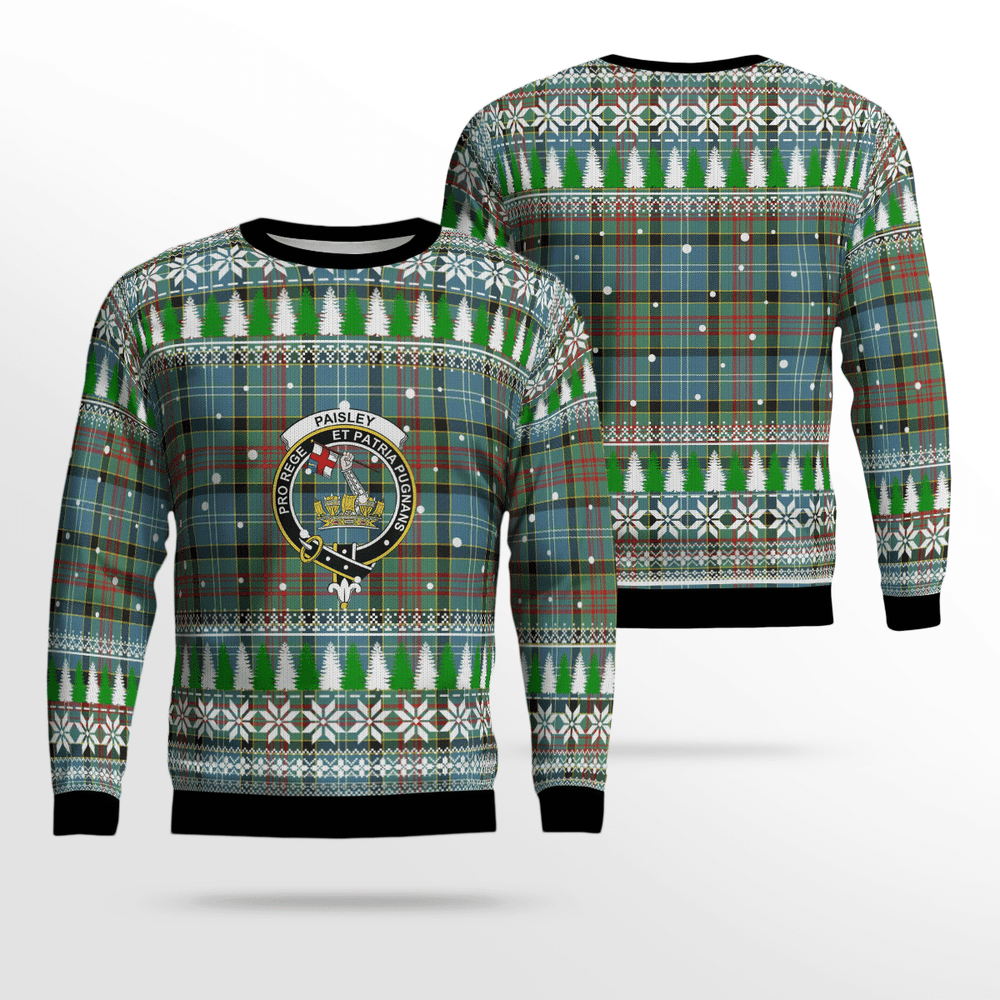 Clan Paisley District Crest Tartan Christmas Ugly Sweater LW47 Paisley District Crest Tartan Tartan Ugly Sweater   