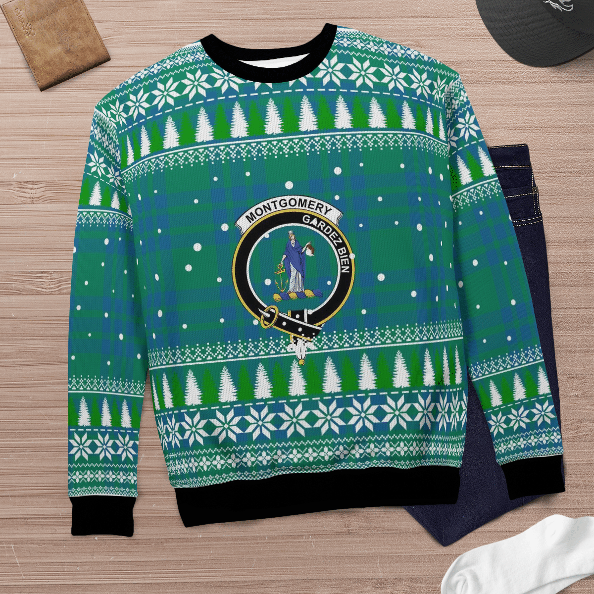 Clan Montgomery Ancient Crest Tartan Christmas Ugly Sweater SG99 Montgomery Ancient Crest Tartan Tartan Ugly Sweater   