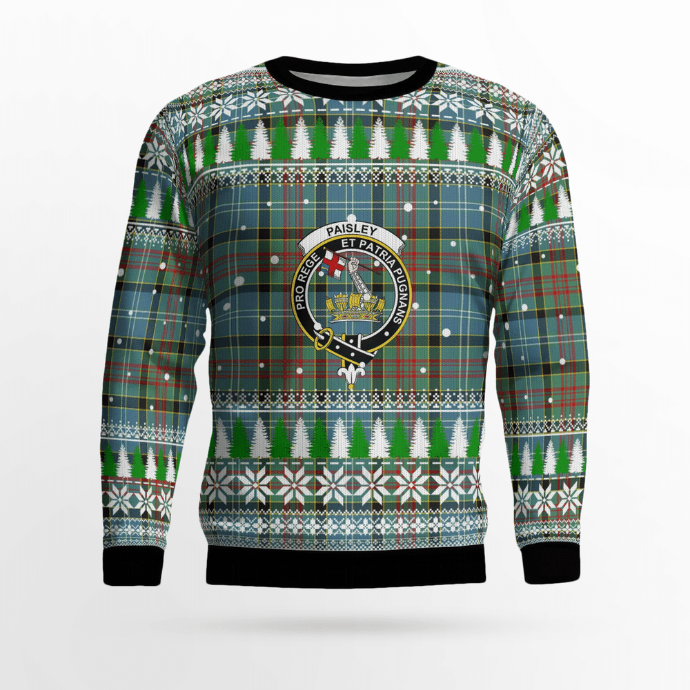 Clan Paisley District Crest Tartan Christmas Ugly Sweater LW47 Paisley District Crest Tartan Tartan Ugly Sweater   