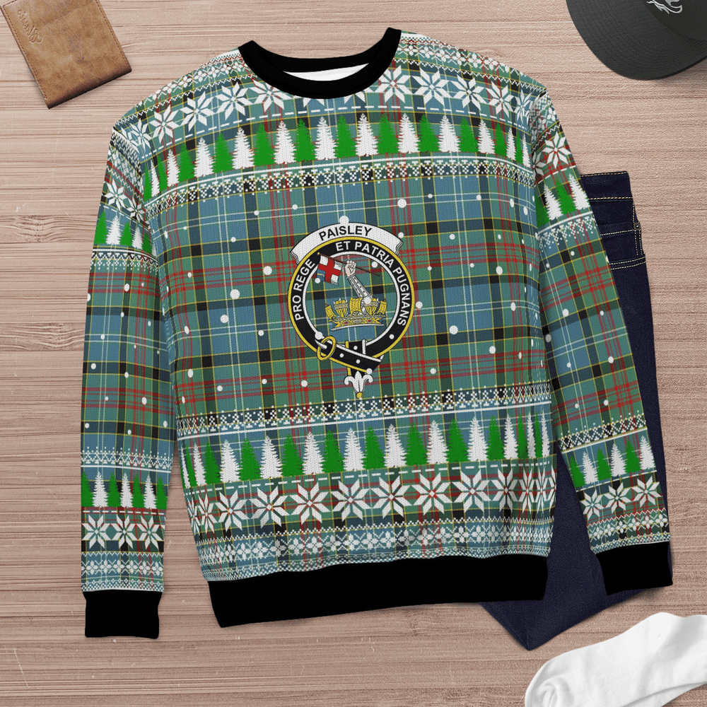Clan Paisley District Crest Tartan Christmas Ugly Sweater LW47 Paisley District Crest Tartan Tartan Ugly Sweater   