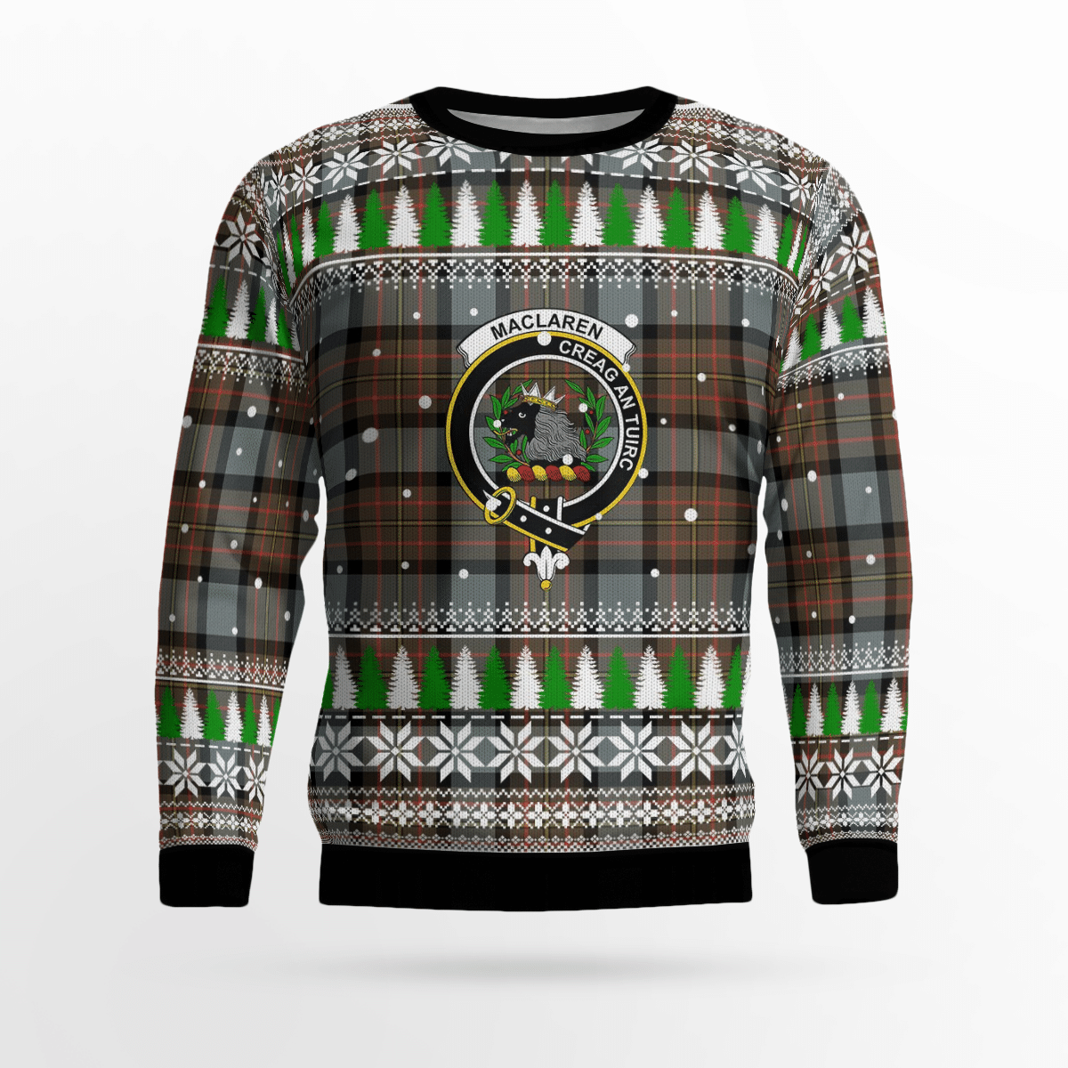 Clan MacLaren Weathered Crest Tartan Christmas Ugly Sweater QX62 MacLaren Weathered Crest Tartan Tartan Ugly Sweater   