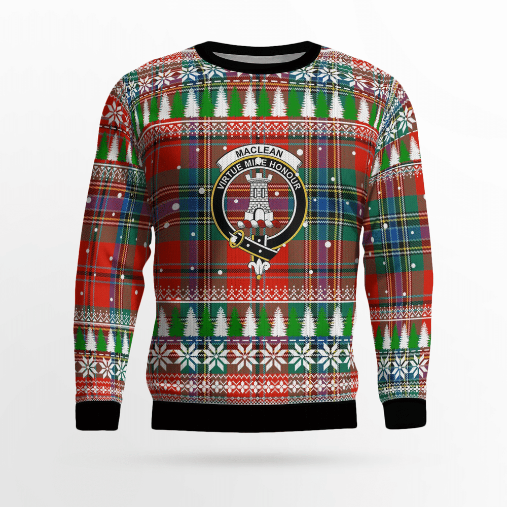 Clan MacLean of Duart Ancient Crest Tartan Christmas Ugly Sweater FO93 MacLean of Duart Ancient Crest Tartan Tartan Ugly Sweater   