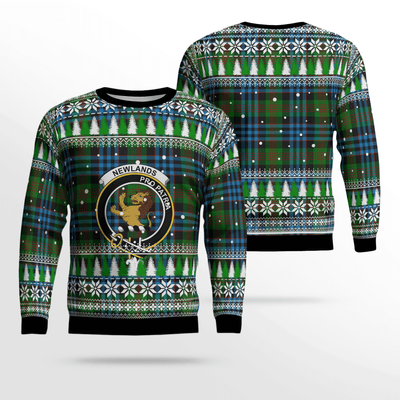 Clan Newlands Crest Tartan Christmas Ugly Sweater