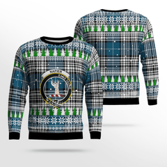 Clan Napier Modern Crest Tartan Christmas Ugly Sweater LS41 Napier Modern Crest Tartan Tartan Ugly Sweater   