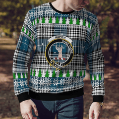 Clan Napier Modern Crest Tartan Christmas Ugly Sweater LS41 Napier Modern Crest Tartan Tartan Ugly Sweater   
