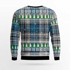 Clan Napier Modern Crest Tartan Christmas Ugly Sweater LS41 Napier Modern Crest Tartan Tartan Ugly Sweater   