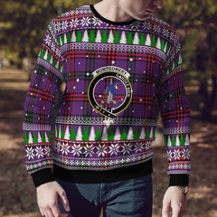 Clan Montgomery Modern Crest Tartan Christmas Ugly Sweater JE99 Montgomery Modern Crest Tartan Tartan Ugly Sweater   