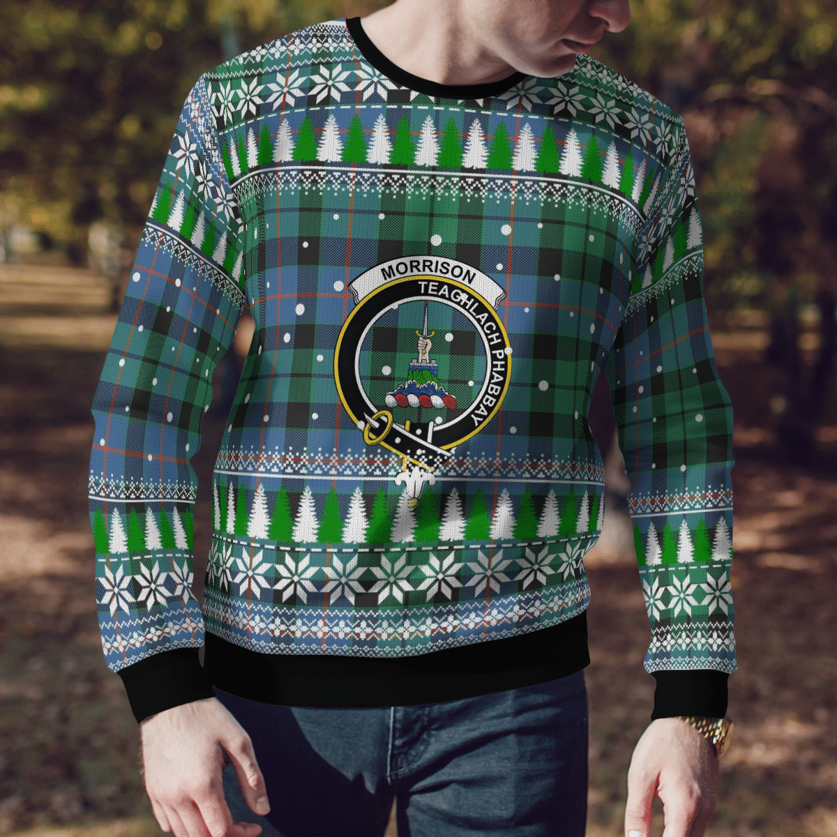 Clan Morrison Ancient Crest Tartan Christmas Ugly Sweater KC61 Morrison Ancient Crest Tartan Tartan Ugly Sweater   