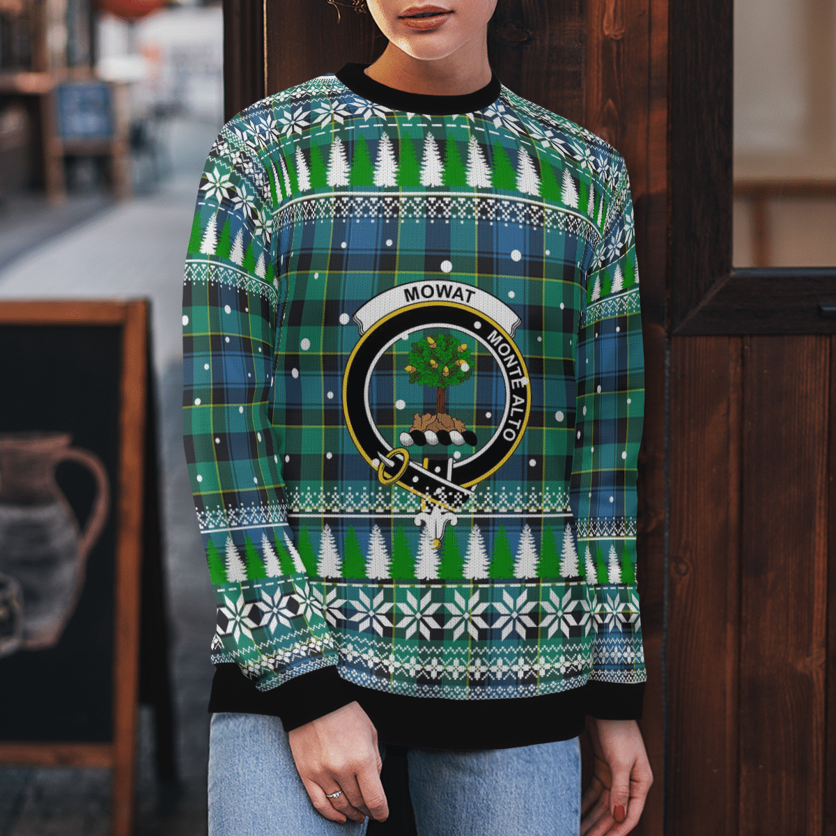 Clan Mowat Crest Tartan Christmas Ugly Sweater XI43 Mowat Crest Tartan Tartan Ugly Sweater   