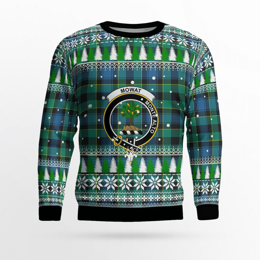 Clan Mowat Crest Tartan Christmas Ugly Sweater XI43 Mowat Crest Tartan Tartan Ugly Sweater   