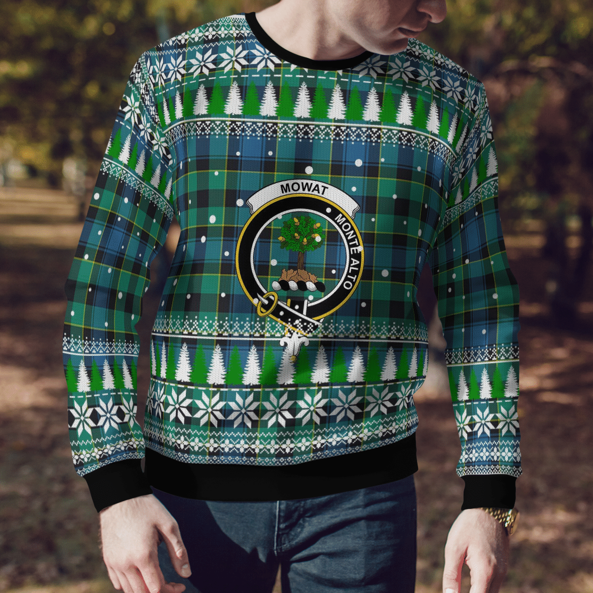 Clan Mowat Crest Tartan Christmas Ugly Sweater XI43 Mowat Crest Tartan Tartan Ugly Sweater   