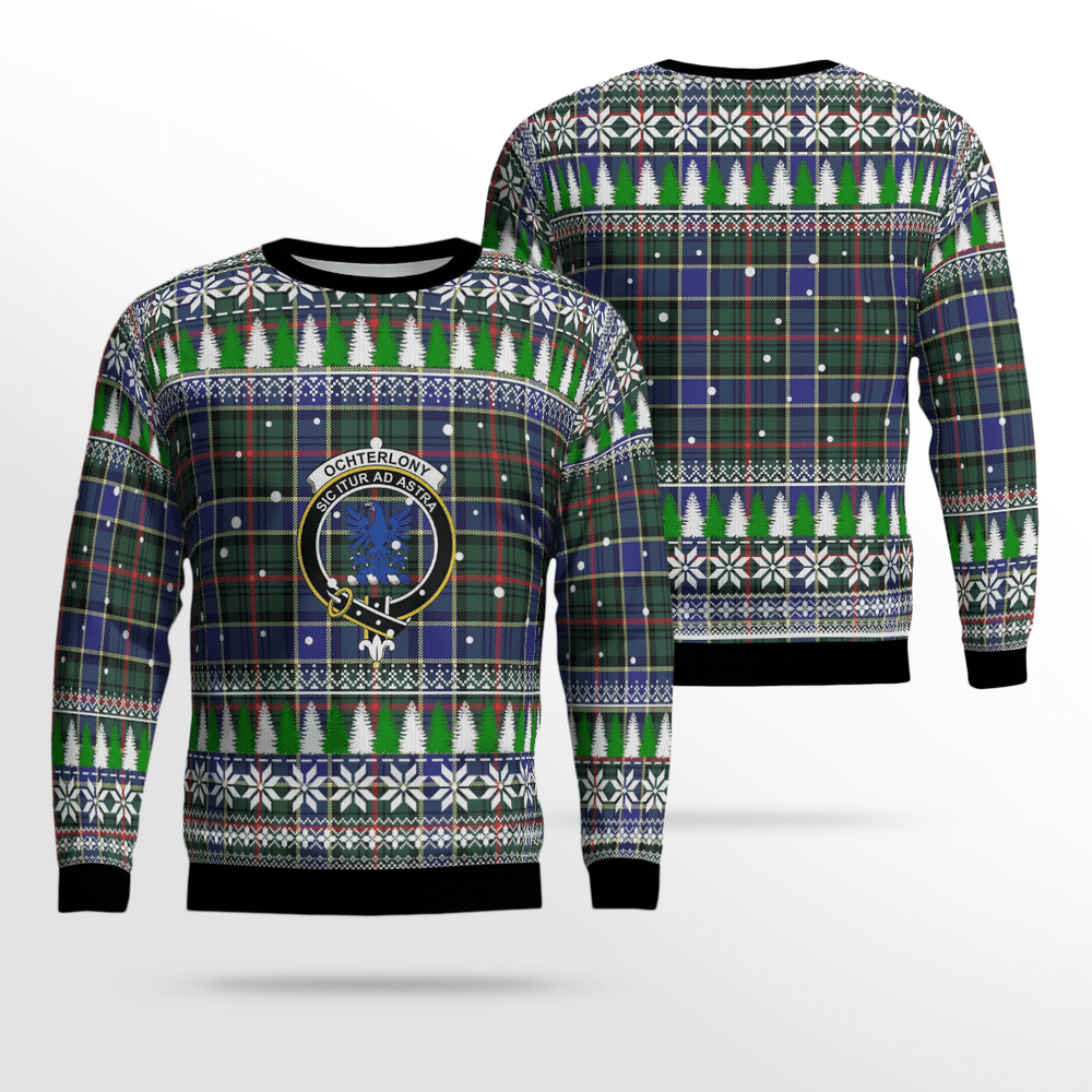 Clan Ogilvie Hunting Modern Crest Tartan Christmas Ugly Sweater HZ23 Ogilvie Hunting Modern Crest Tartan Tartan Ugly Sweater   