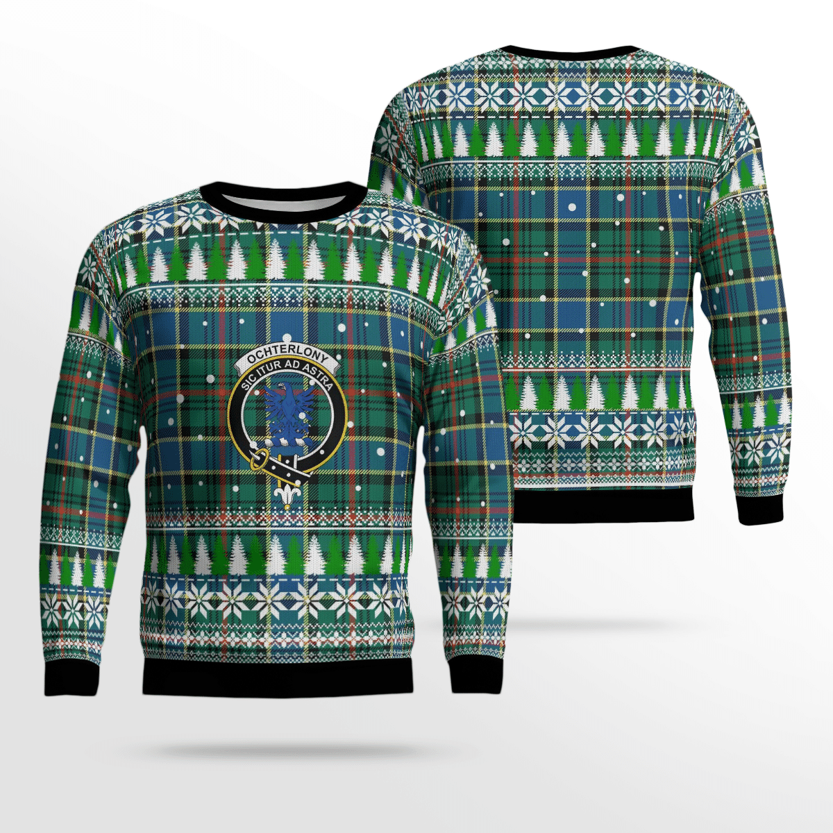 Clan Ogilvie Hunting Ancient Crest Tartan Christmas Ugly Sweater UQ22 Ogilvie Hunting Ancient Crest Tartan Tartan Ugly Sweater   