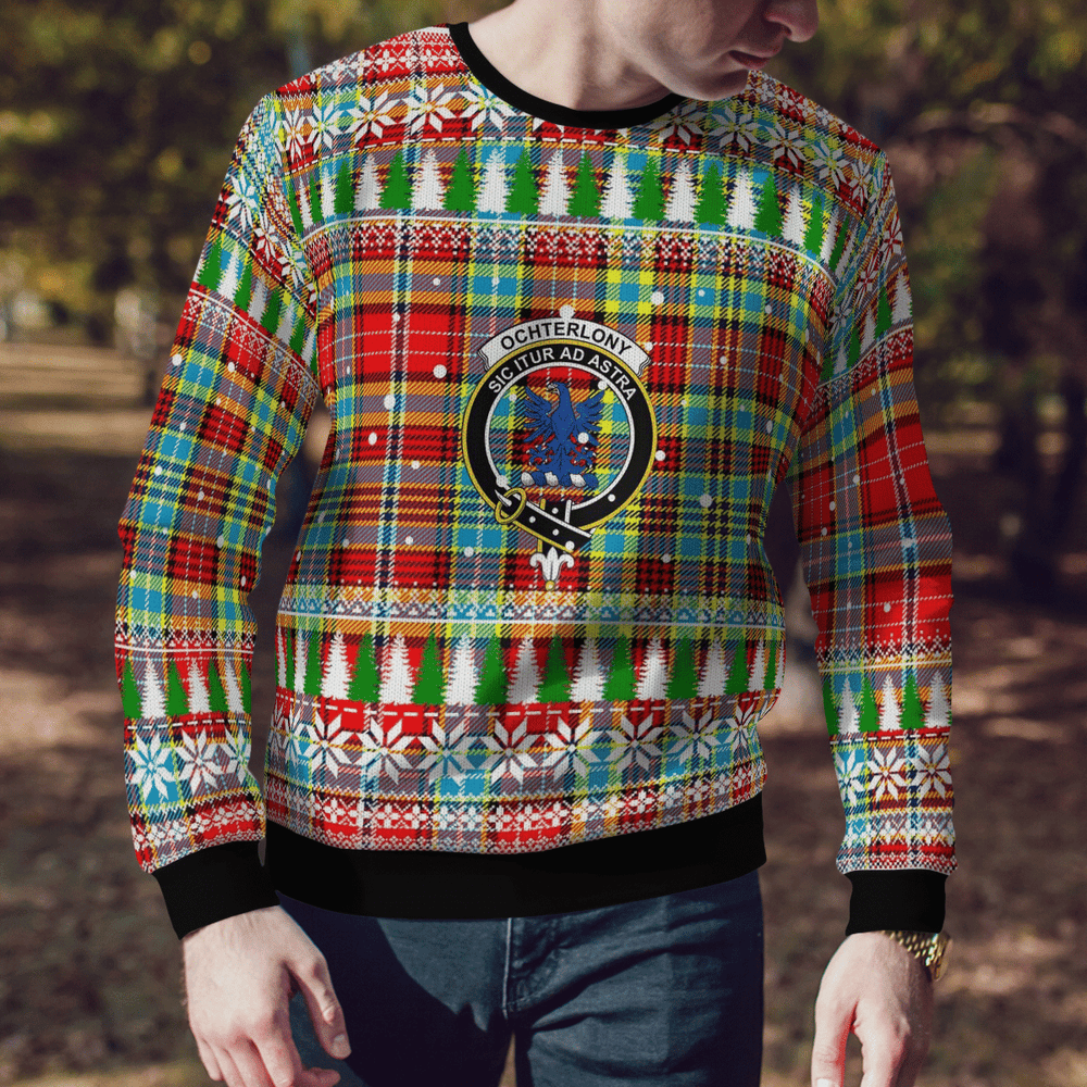 Clan Ogilvie Crest Tartan Christmas Ugly Sweater ZS12 Ogilvie Crest Tartan Tartan Ugly Sweater   