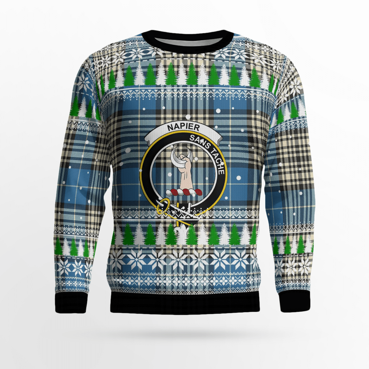 Clan Napier Ancient Crest Tartan Christmas Ugly Sweater CY56 Napier Ancient Crest Tartan Tartan Ugly Sweater   