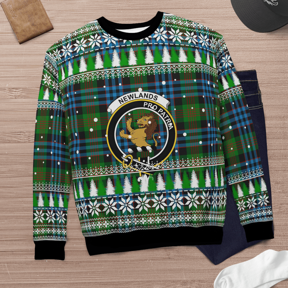 Clan Newlands Crest Tartan Christmas Ugly Sweater ZT38 Newlands Crest Tartan Tartan Ugly Sweater   