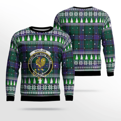 Clan Sinclair Hunting Modern Crest Tartan Christmas Ugly Sweater QT41 Sinclair Hunting Modern Crest Tartan Tartan Ugly Sweater   