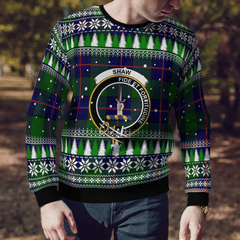 Clan Shaw Modern Crest Tartan Christmas Ugly Sweater MG95 Shaw Modern Crest Tartan Tartan Ugly Sweater   