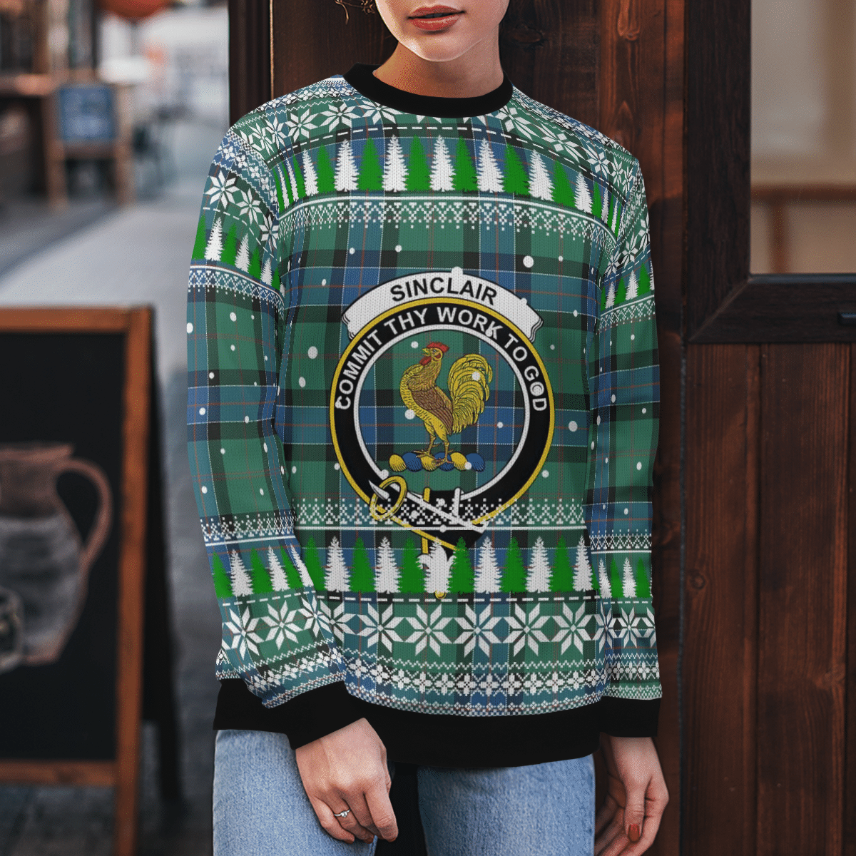 Clan Sinclair Hunting Ancient Crest Tartan Christmas Ugly Sweater EP93 Sinclair Hunting Ancient Crest Tartan Tartan Ugly Sweater   