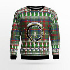 Clan Shaw Green Modern Crest Tartan Christmas Ugly Sweater OB71 Shaw Green Modern Crest Tartan Tartan Ugly Sweater   