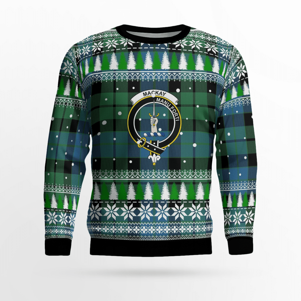 Clan MacKay Ancient Crest Tartan Christmas Ugly Sweater FY48 MacKay Ancient Crest Tartan Tartan Ugly Sweater   