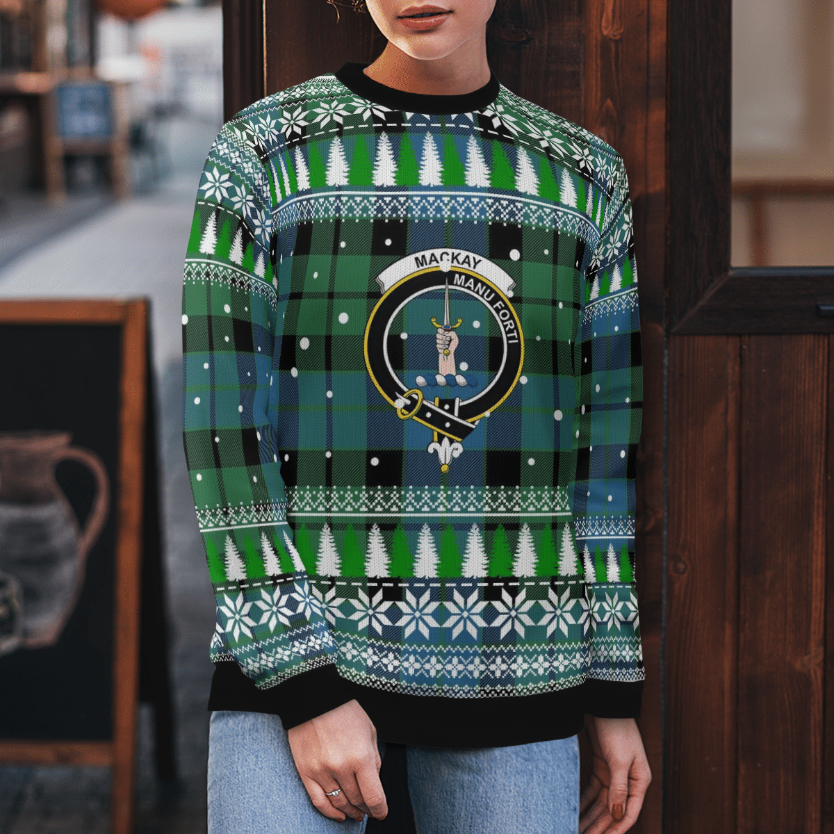 Clan MacKay Ancient Crest Tartan Christmas Ugly Sweater FY48 MacKay Ancient Crest Tartan Tartan Ugly Sweater   