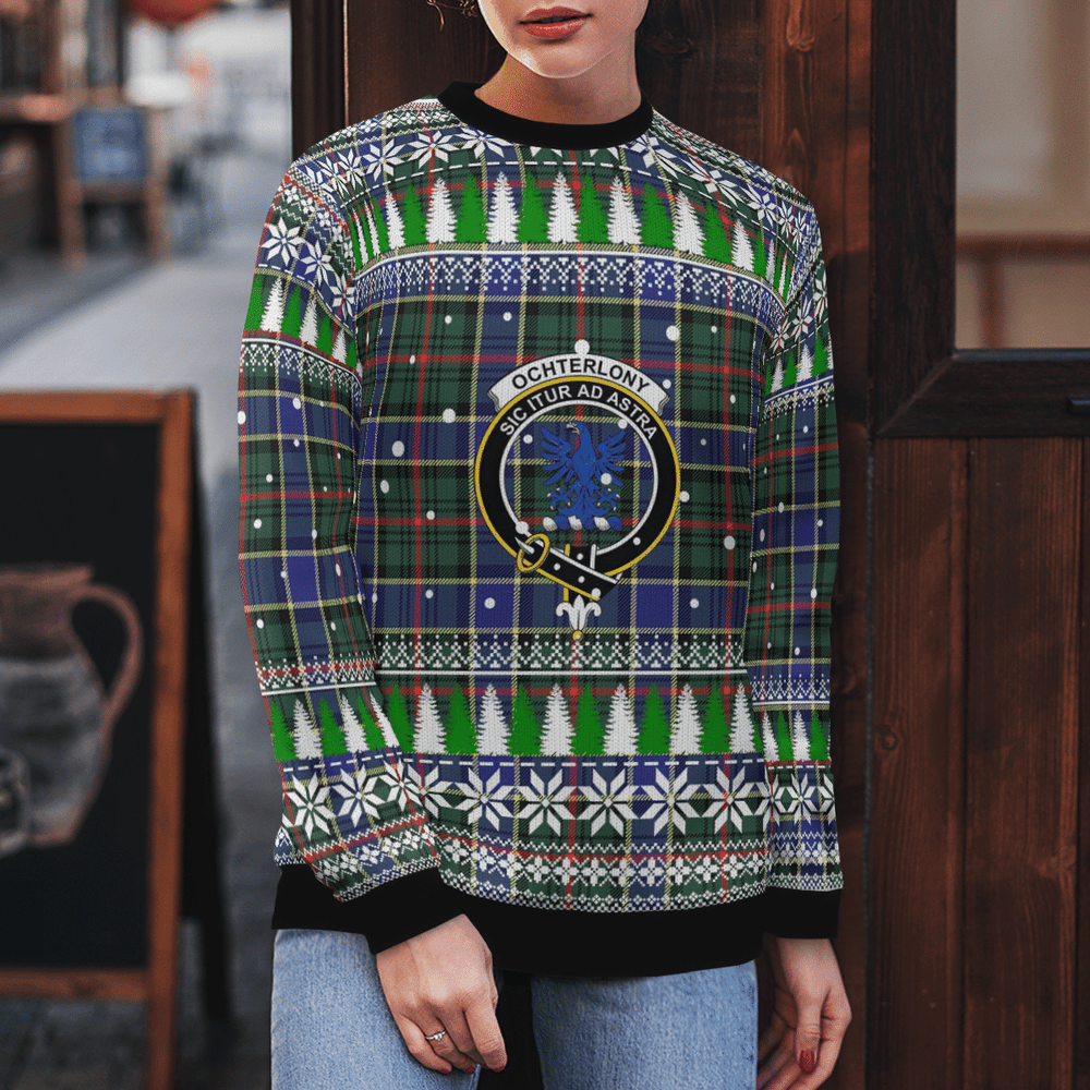 Clan Ogilvie Hunting Modern Crest Tartan Christmas Ugly Sweater HZ23 Ogilvie Hunting Modern Crest Tartan Tartan Ugly Sweater   