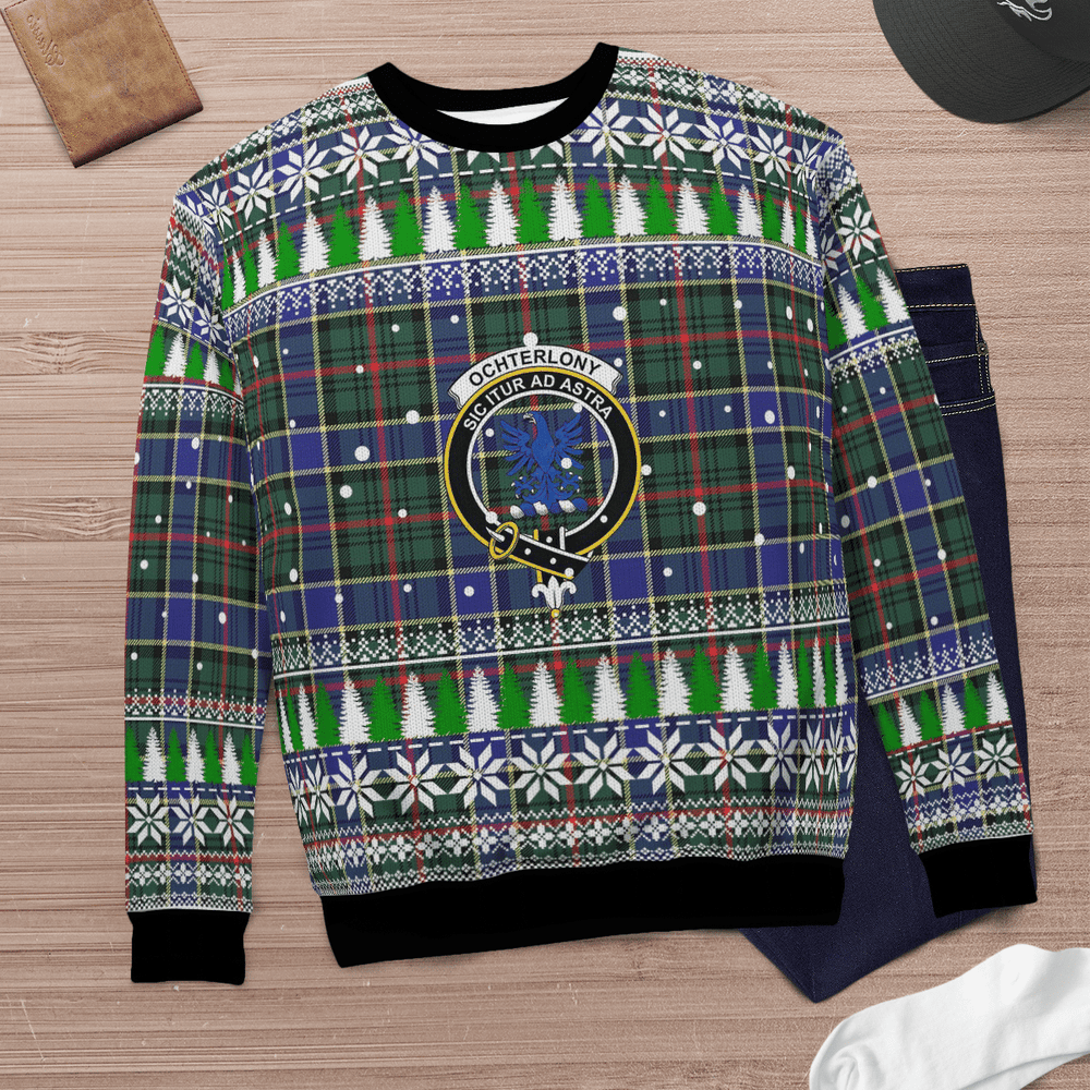 Clan Ogilvie Hunting Modern Crest Tartan Christmas Ugly Sweater HZ23 Ogilvie Hunting Modern Crest Tartan Tartan Ugly Sweater   