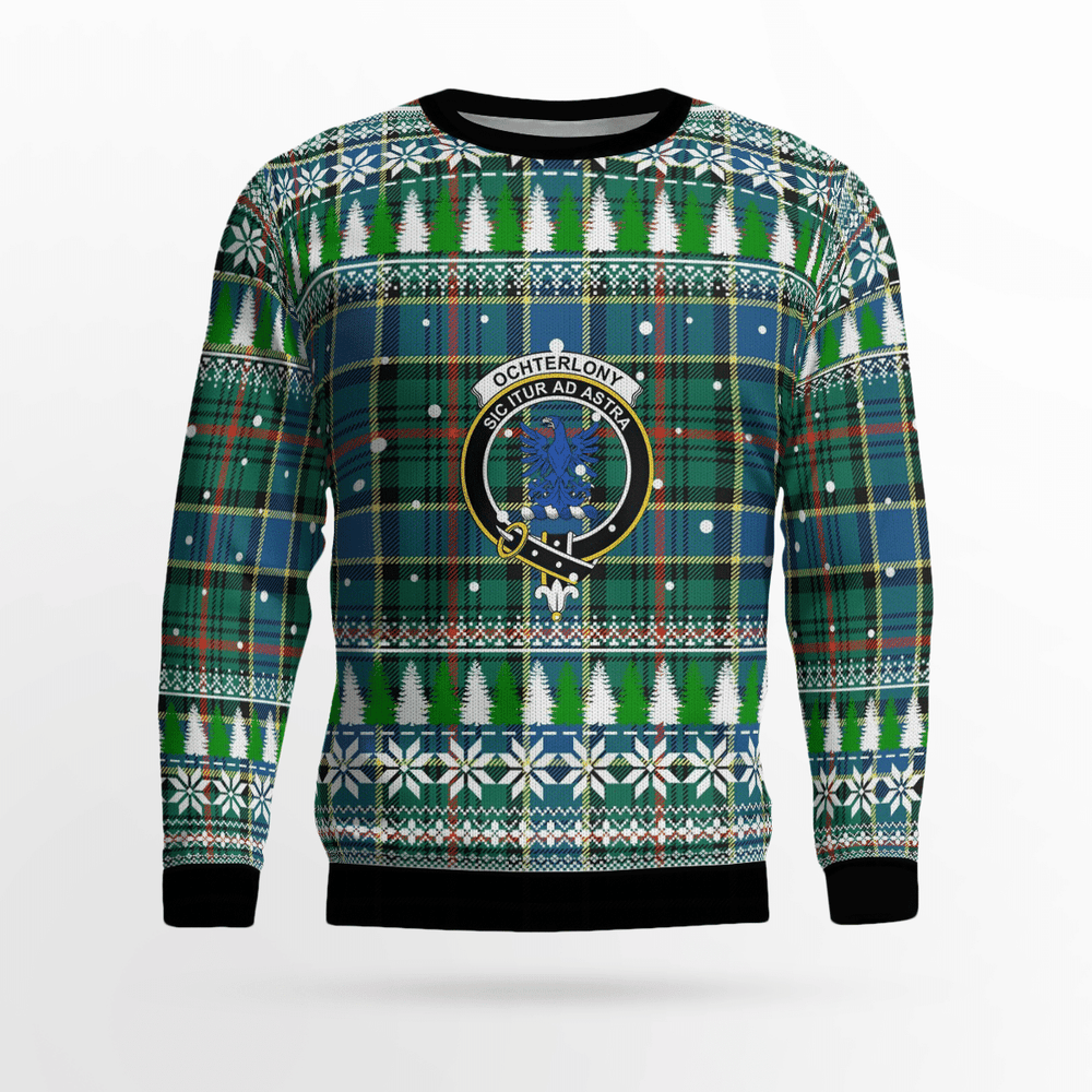 Clan Ogilvie Hunting Ancient Crest Tartan Christmas Ugly Sweater UQ22 Ogilvie Hunting Ancient Crest Tartan Tartan Ugly Sweater   