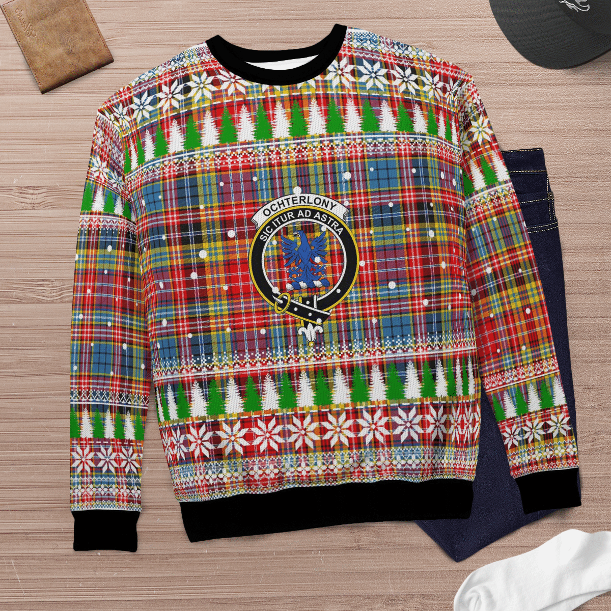 Clan Ogilvie of Airlie Ancient Crest Tartan Christmas Ugly Sweater UG31 Ogilvie of Airlie Ancient Crest Tartan Tartan Ugly Sweater   
