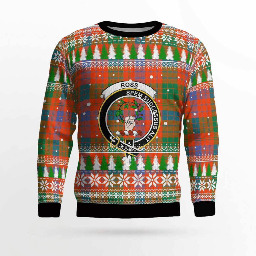 Clan Ross Ancient Crest Tartan Christmas Ugly Sweater IL40 Ross Ancient Crest Tartan Tartan Ugly Sweater   
