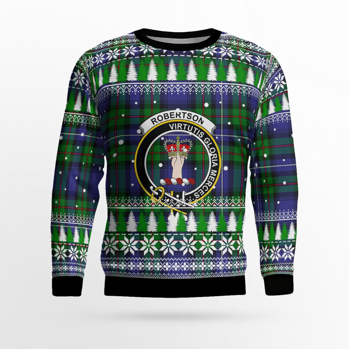 Clan Robertson Hunting Modern Crest Tartan Christmas Ugly Sweater YC75 Robertson Hunting Modern Crest Tartan Tartan Ugly Sweater   
