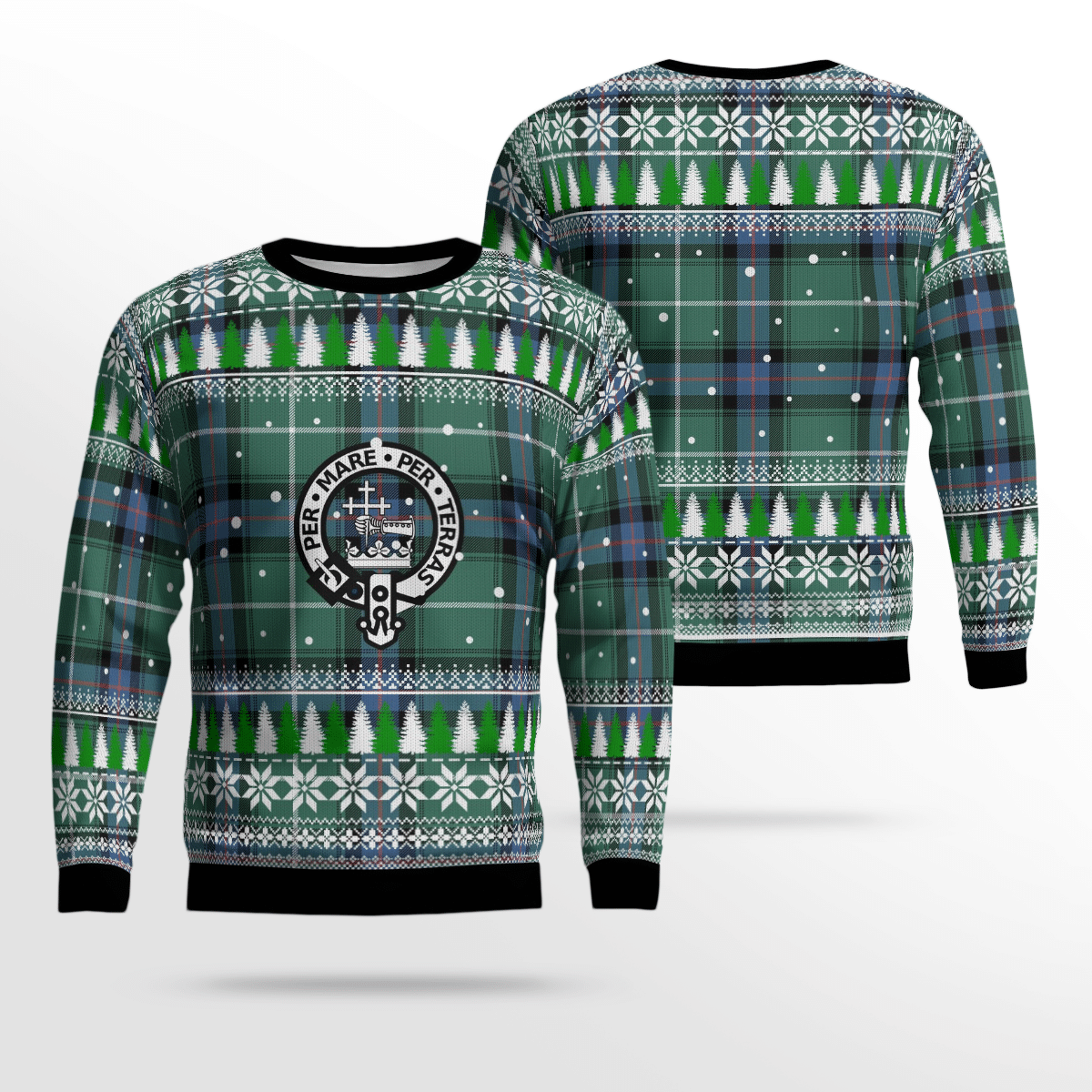 Clan MacDonald of the Isles Hunting Ancient Crest Tartan Christmas Ugly Sweater QC32 MacDonald of the Isles Hunting Ancient Crest Tartan Tartan Ugly Sweater   
