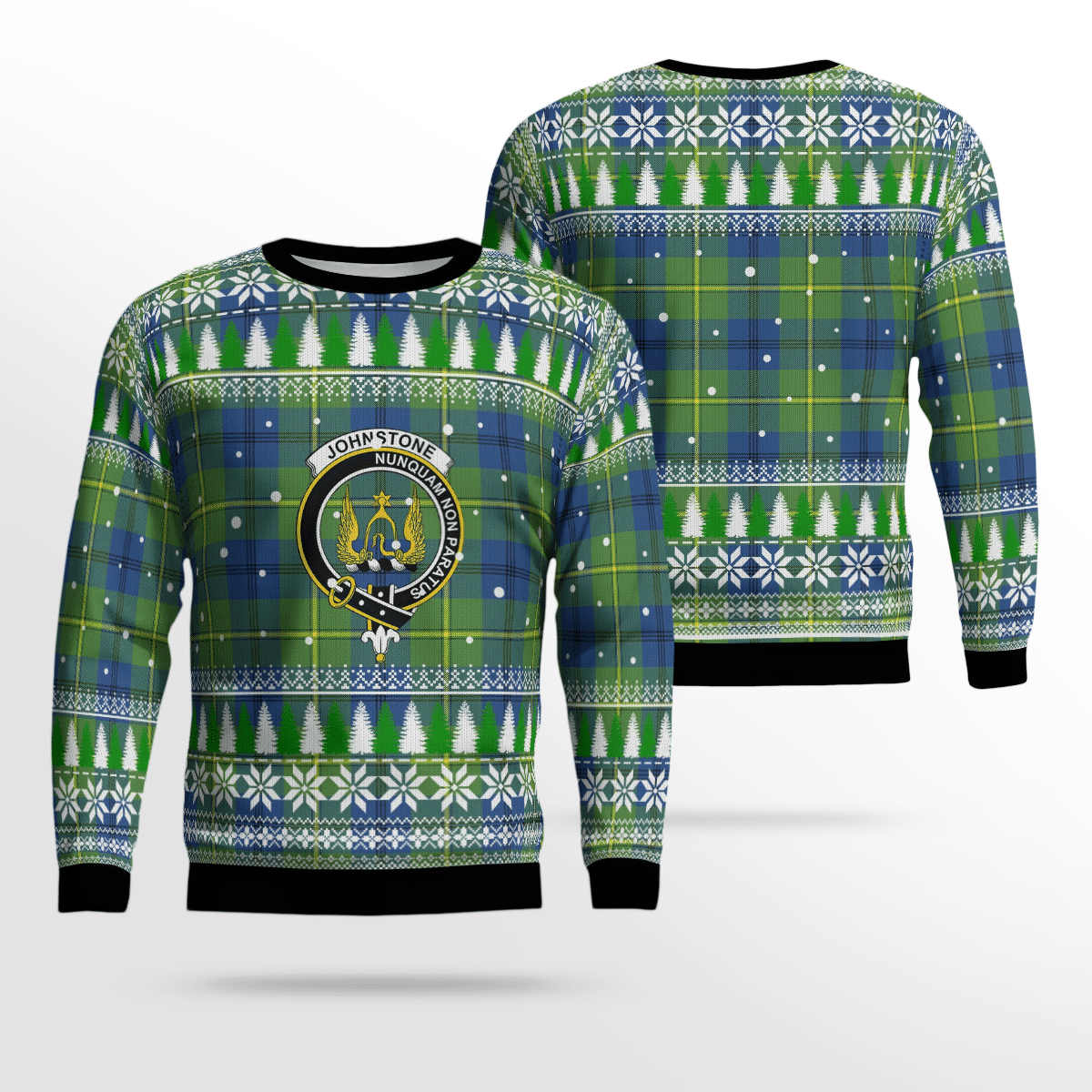 Clan Johnston Ancient Crest Tartan Christmas Ugly Sweater GE82 Johnston Ancient Crest Tartan Tartan Ugly Sweater   
