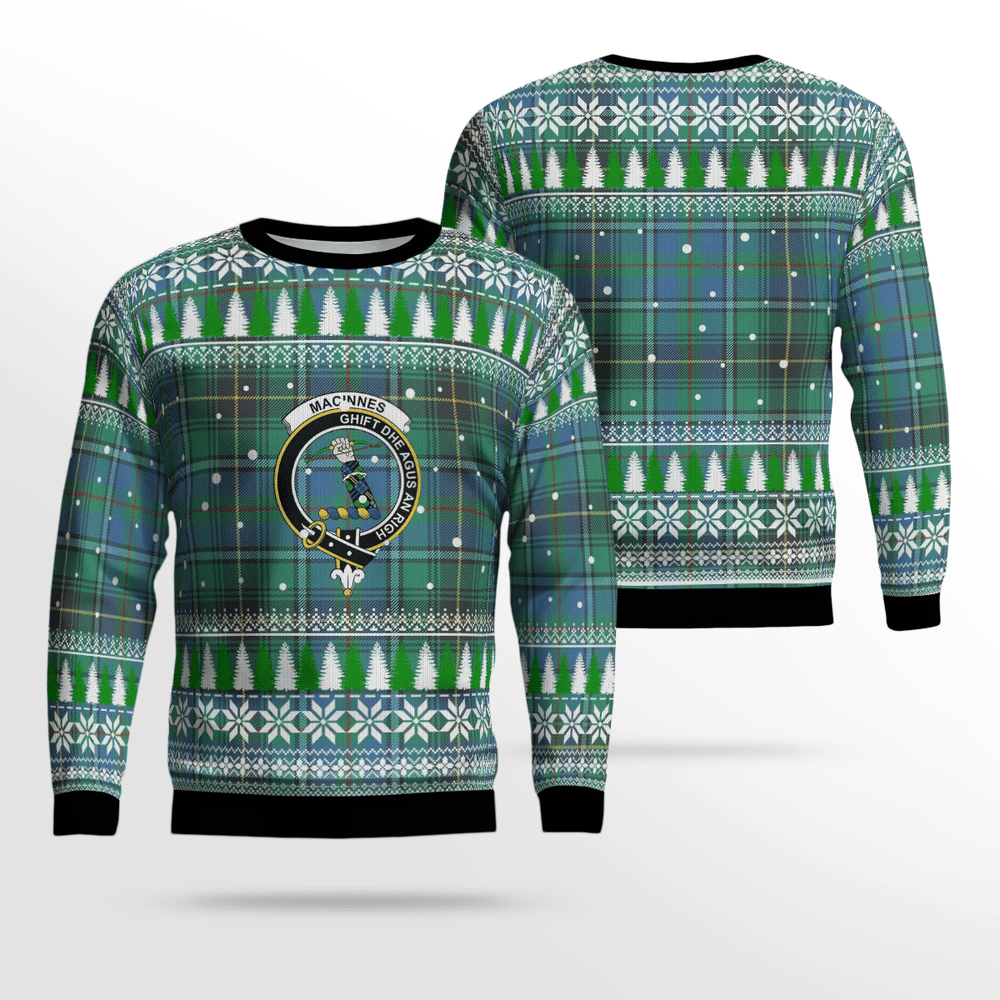 Clan MacInnes Ancient Crest Tartan Christmas Ugly Sweater LG95 MacInnes Ancient Crest Tartan Tartan Ugly Sweater   