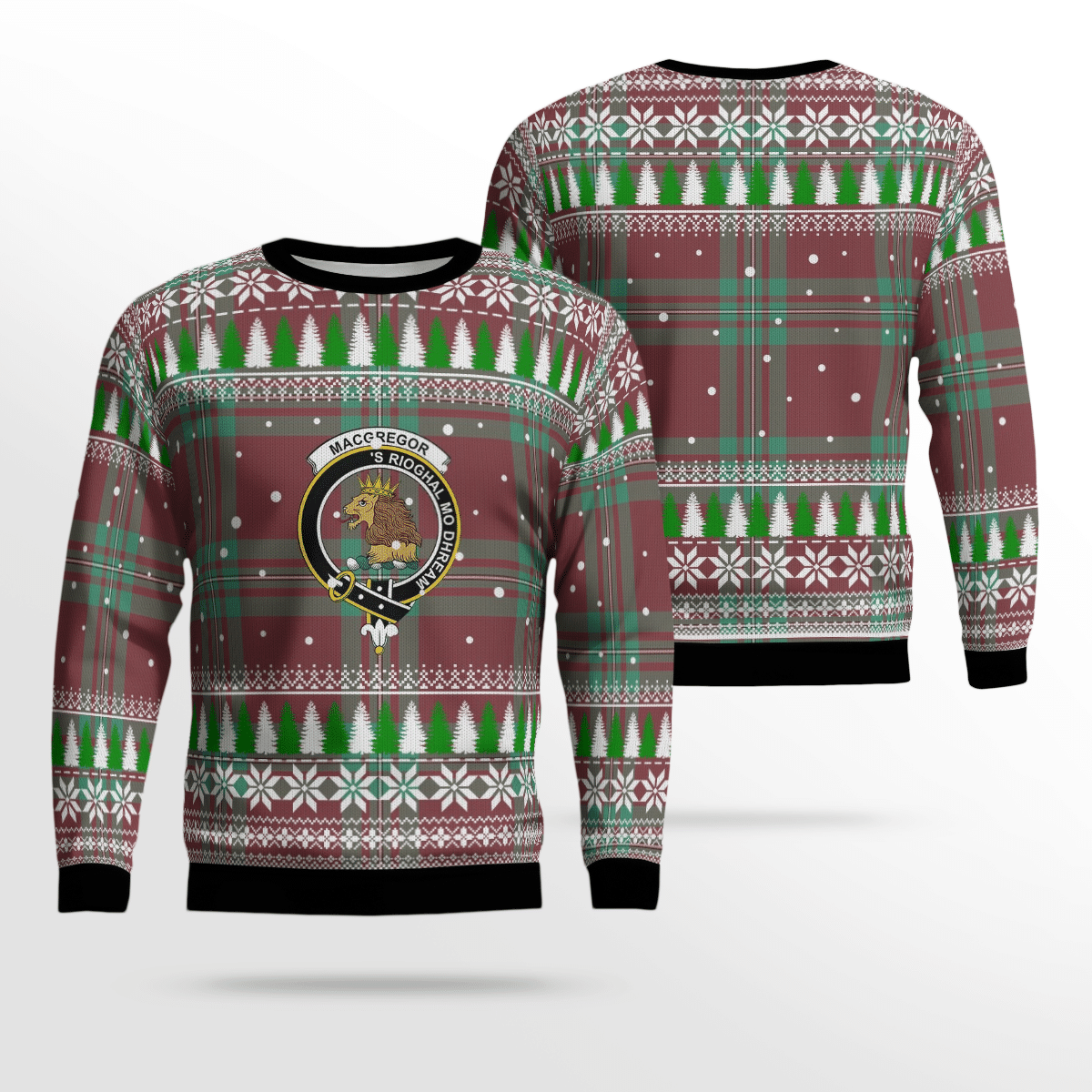 Clan MacGregor Hunting Ancient Crest Tartan Christmas Ugly Sweater RJ16 MacGregor Hunting Ancient Crest Tartan Tartan Ugly Sweater   