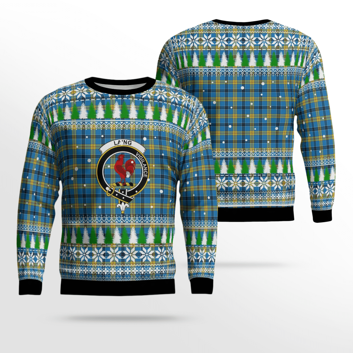 Clan Laing Crest Tartan Christmas Ugly Sweater KG51 Laing Crest Tartan Tartan Ugly Sweater   