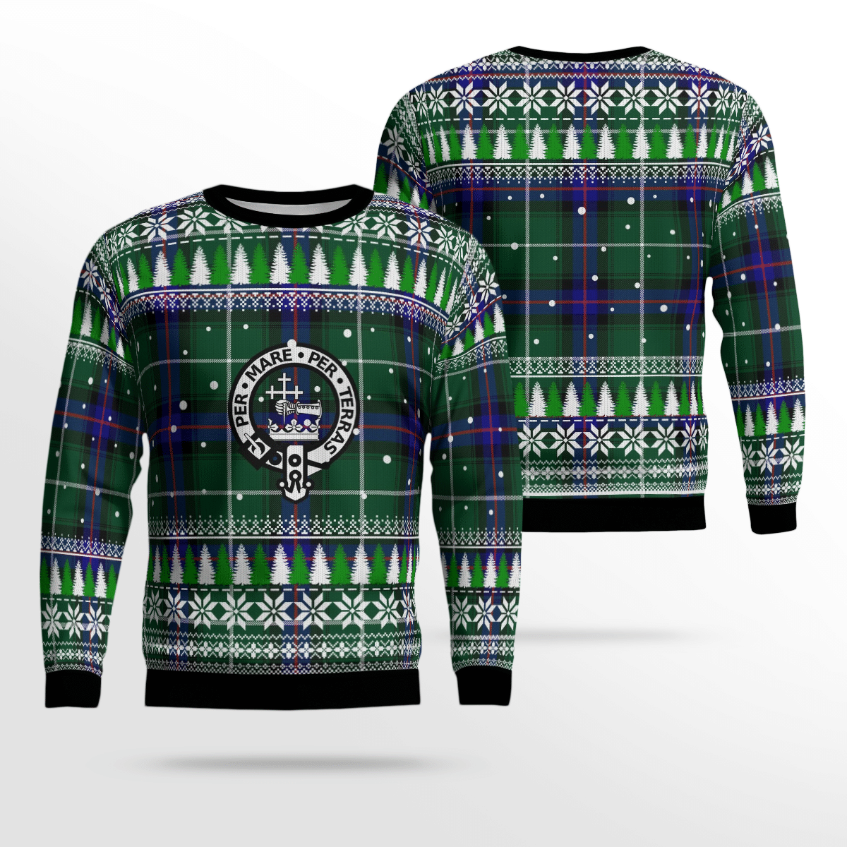 Clan MacDonald of the Isles Hunting Modern Crest Tartan Christmas Ugly Sweater CF92 MacDonald of the Isles Hunting Modern Crest Tartan Tartan Ugly Sweater   
