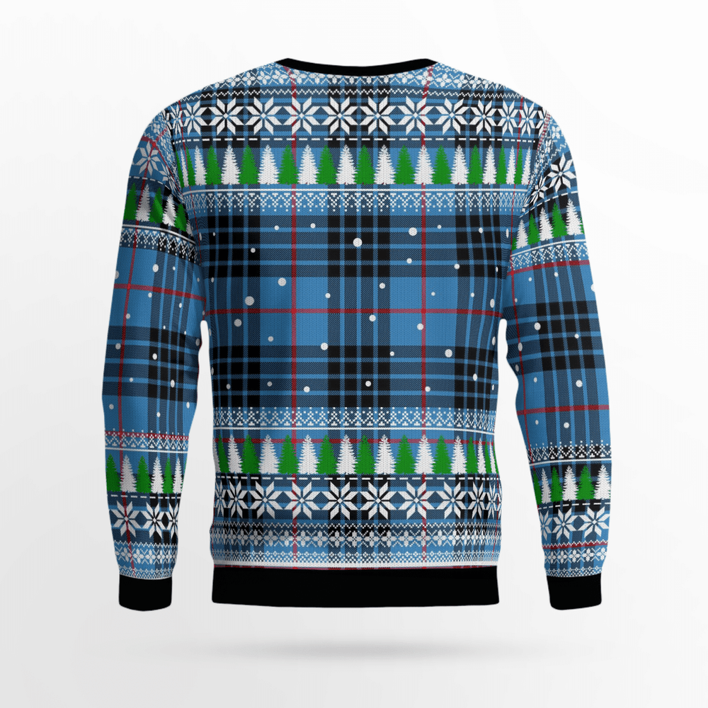 Clan MacKay Blue Crest Tartan Christmas Ugly Sweater BC49 MacKay Blue Crest Tartan Tartan Ugly Sweater   
