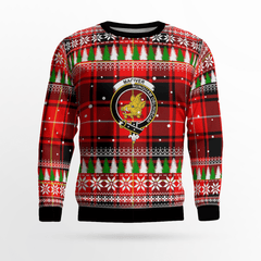 Clan MacIver Modern Crest Tartan Christmas Ugly Sweater PX19 MacIver Modern Crest Tartan Tartan Ugly Sweater   