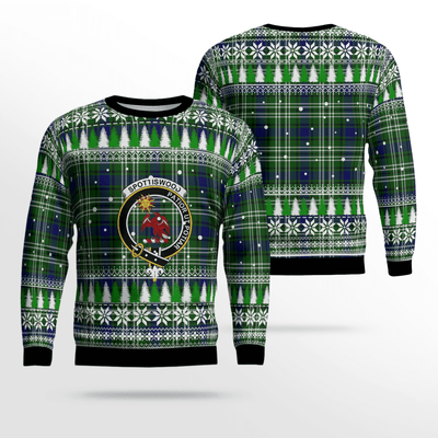 Clan Spottiswood (Tweedside) Crest Tartan Christmas Ugly Sweater