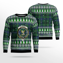 Clan Stewart Hunting Modern Crest Tartan Christmas Ugly Sweater XV90 Stewart Hunting Modern Crest Tartan Tartan Ugly Sweater   