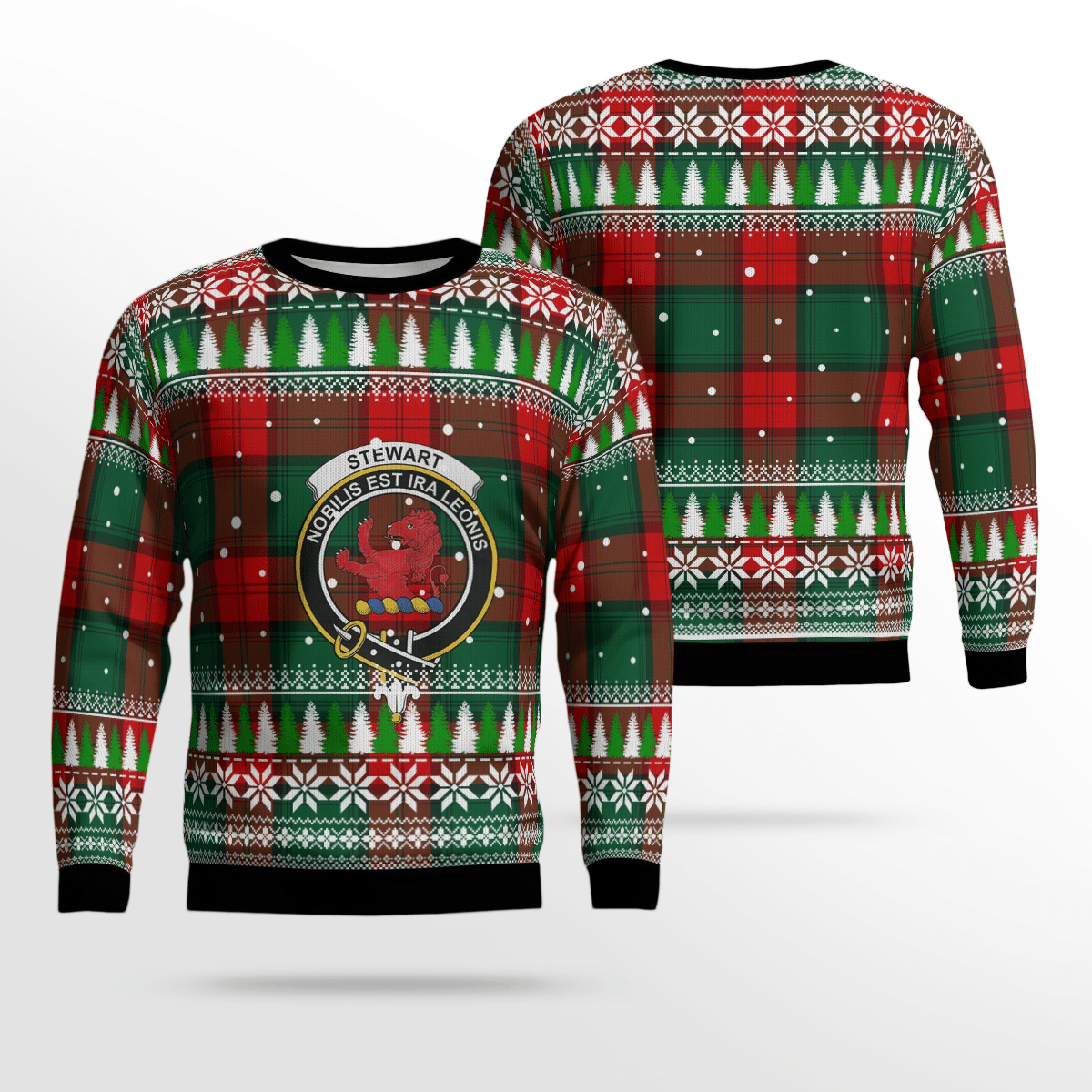 Clan Stewart Atholl Modern Crest Tartan Christmas Ugly Sweater VG83 Stewart Atholl Modern Crest Tartan Tartan Ugly Sweater   