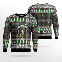 Clan Stewart Old Weathered Crest Tartan Christmas Ugly Sweater OZ37 Stewart Old Weathered Crest Tartan Tartan Ugly Sweater   