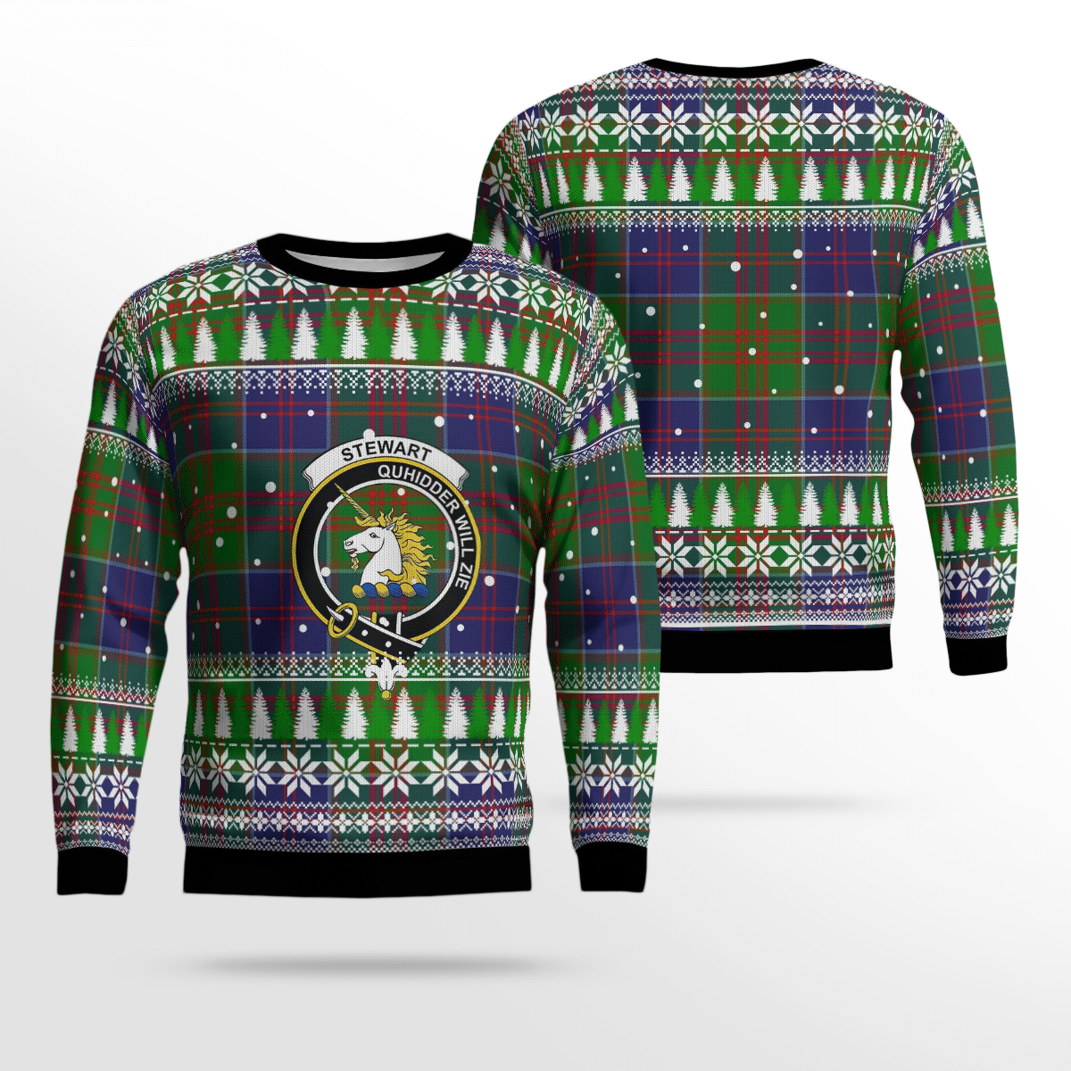 Clan Stewart of Appin Hunting Modern Crest Tartan Christmas Ugly Sweater HI19 Stewart of Appin Hunting Modern Crest Tartan Tartan Ugly Sweater   