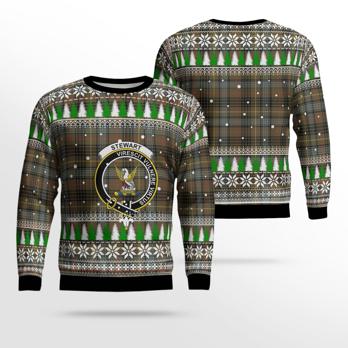 Clan Stewart Hunting Weathered Crest Tartan Christmas Ugly Sweater RD52 Stewart Hunting Weathered Crest Tartan Tartan Ugly Sweater   