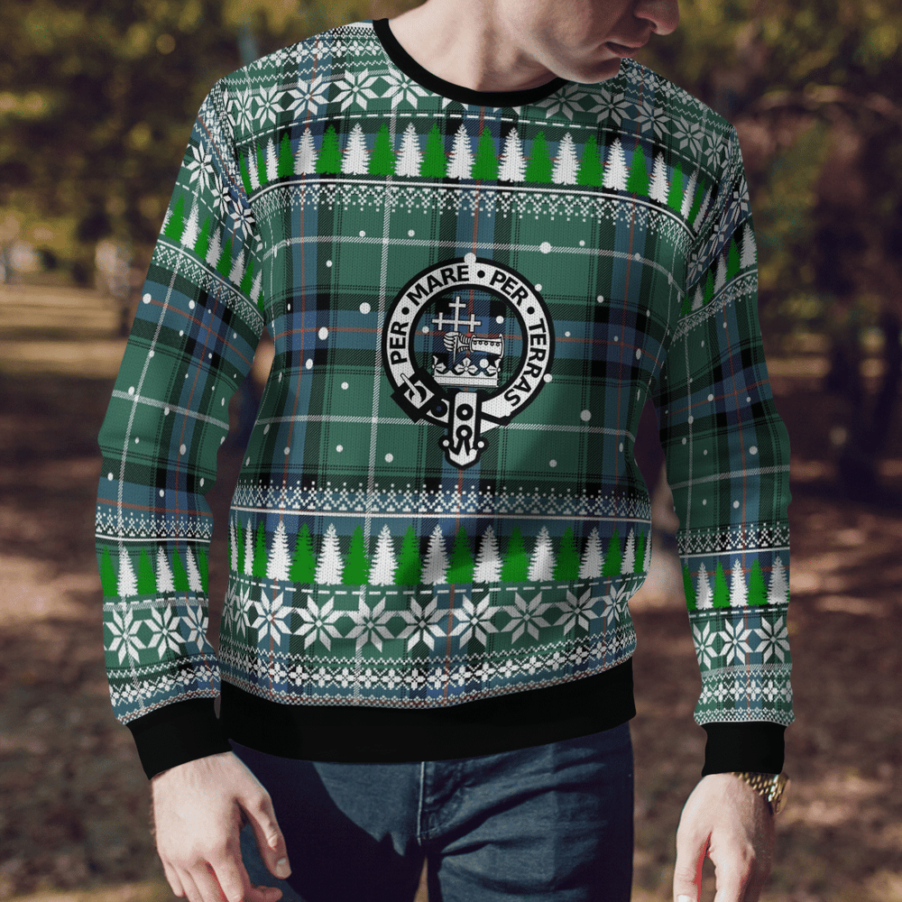 Clan MacDonald of the Isles Hunting Ancient Crest Tartan Christmas Ugly Sweater QC32 MacDonald of the Isles Hunting Ancient Crest Tartan Tartan Ugly Sweater   