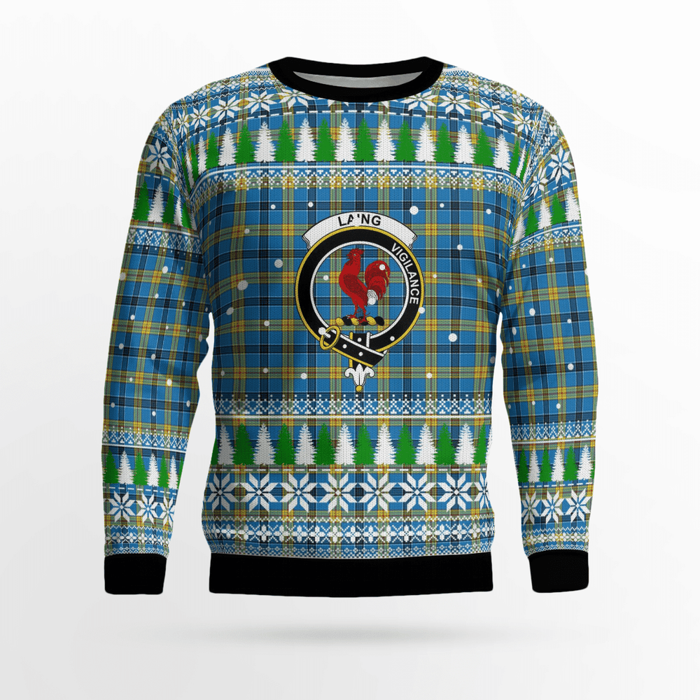 Clan Laing Crest Tartan Christmas Ugly Sweater KG51 Laing Crest Tartan Tartan Ugly Sweater   